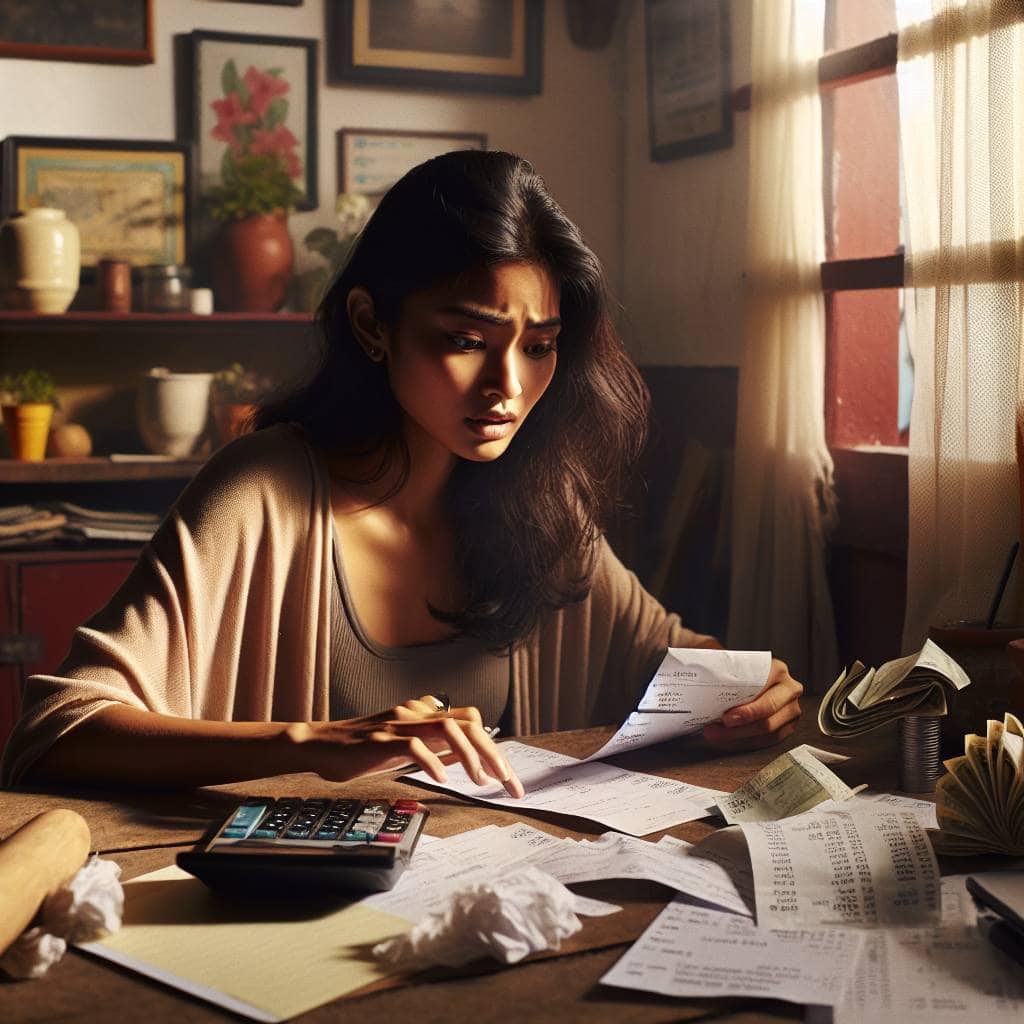 Creating your first budget at home.