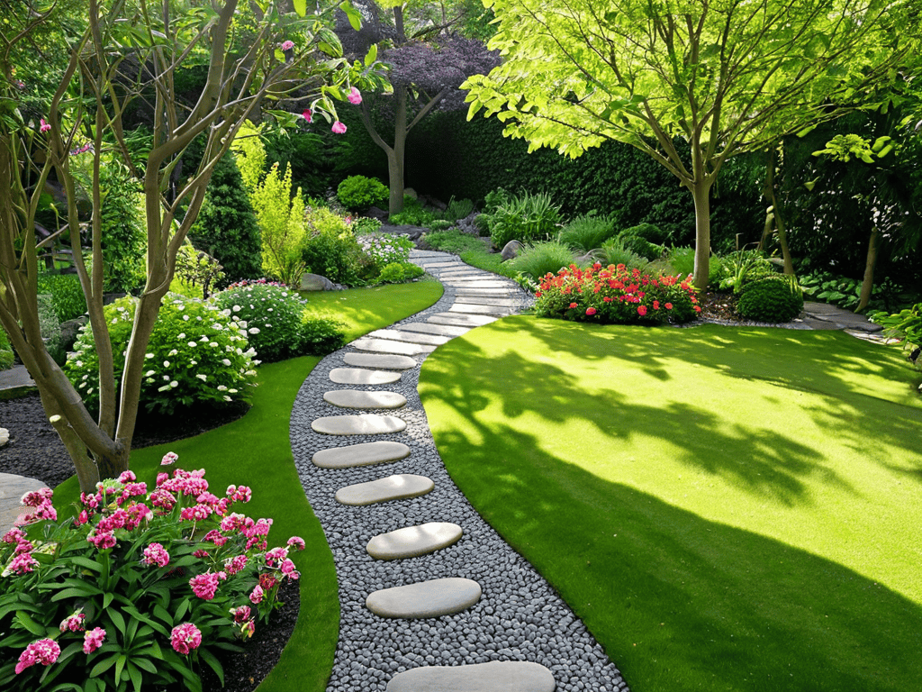 Diy garden path with pebbles guide