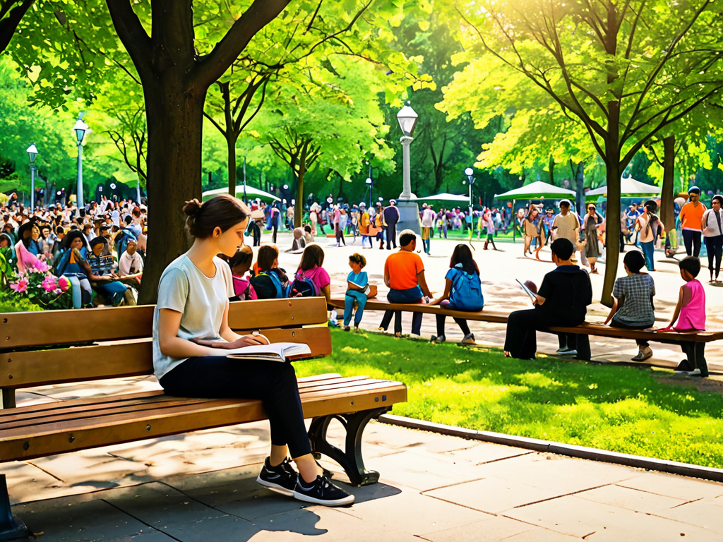 Project Overview urban park scene